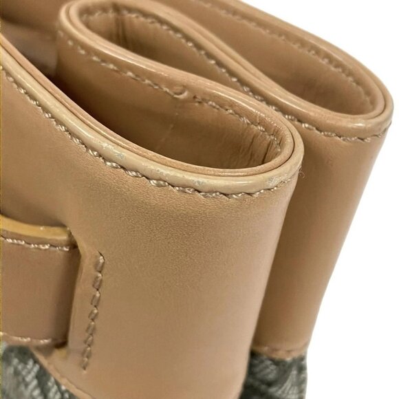 Auth DIOR/ChristianDior Trotteur Khaki Cream Beige Jacquard Leather Tote Bag - Picture 11 of 16